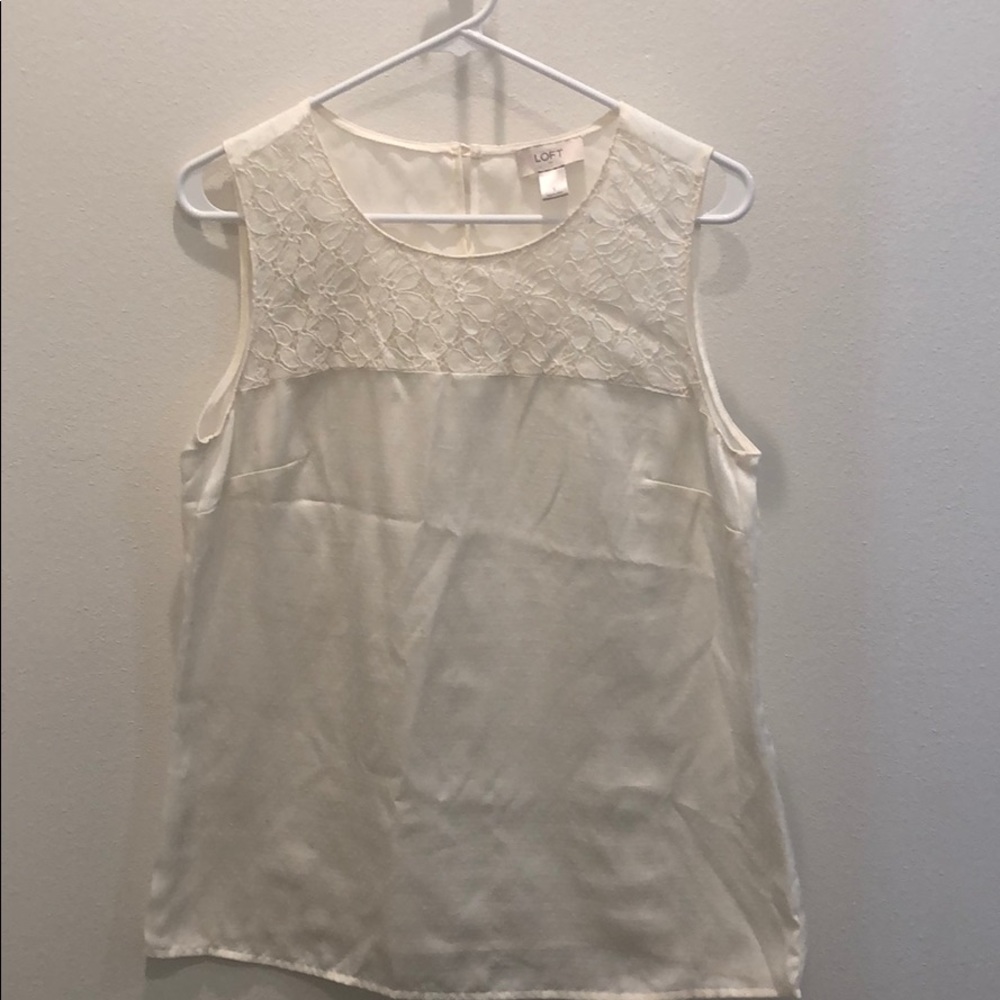 Creme Sleeveless Blouse from Ann Taylor Loft